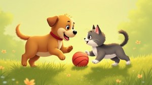 Песенка для детей Щенок и котёнок