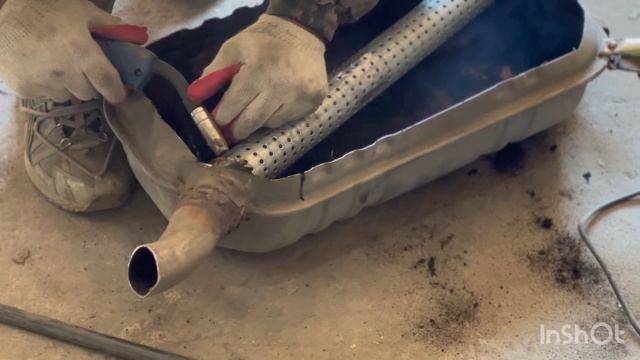 Выхлоп Амг на Мерседес 124