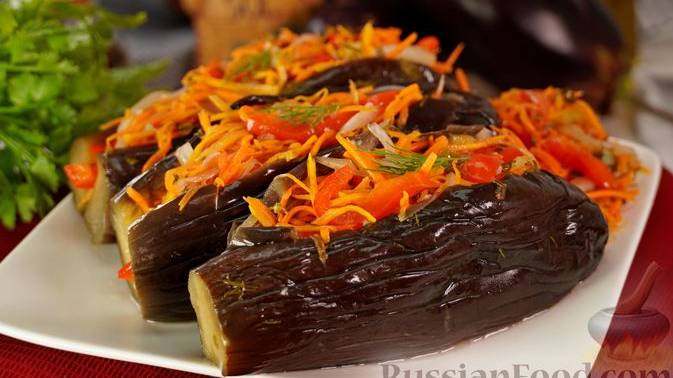 Закуска с идеальным характером. МАРИНОВАННЫЕ ФАРШИРОВАННЫЕ БАКЛАЖАНЫ