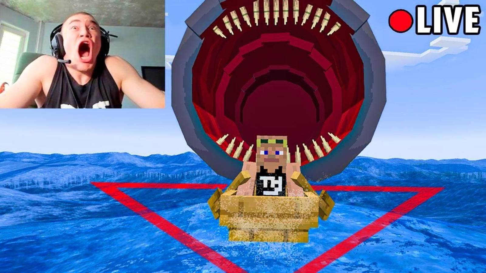 Я затроллил Стримера в БЕРМУДСКОМ ТРЕУГОЛЬНИКЕ в Майнкрафт АВТОР:DOMER