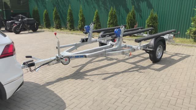 Прицеп с тормозами для перевозки 2х гидроциклов смотреть онлайн