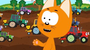 Котенок Котэ Сборник мультики песенки про Машинки