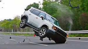 Краш-тест нового Jetour T1 2025 года на переворот с падением на CarMaps.Ru