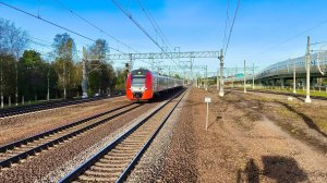 ЭС1П 011 "Ласточка". станция Белоостров