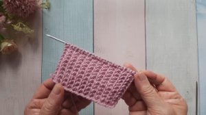 Всего 2 ряда! Красивый узор для кардигана, джемпера, шапки, снуда..