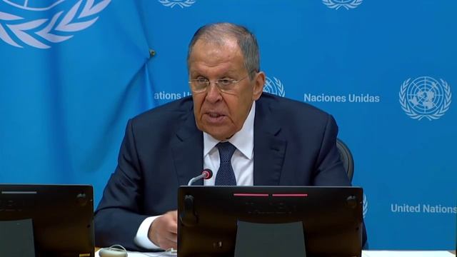 Пресс-конференция С.Лаврова по итогам недели высокого уровня 80-й сессии Генеральной Ассамблеи ООН