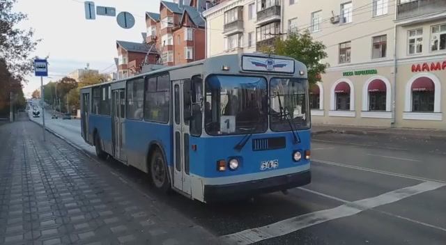 Кировский троллейбус. Поездка на троллейбусе ЗиУ-682Г № 545 смотреть онлайн