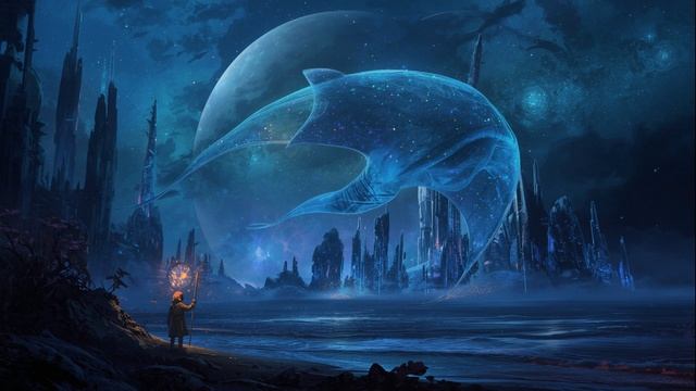 Alien Ocean With Crystal Sky Mantas🌊 2-Hour Dream Ambience
