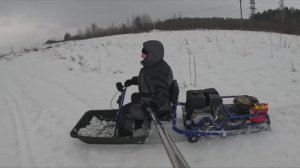 Мотобуксировщик толкач Альбатрос XL10. Доступный букс, который реально едет по снегу!