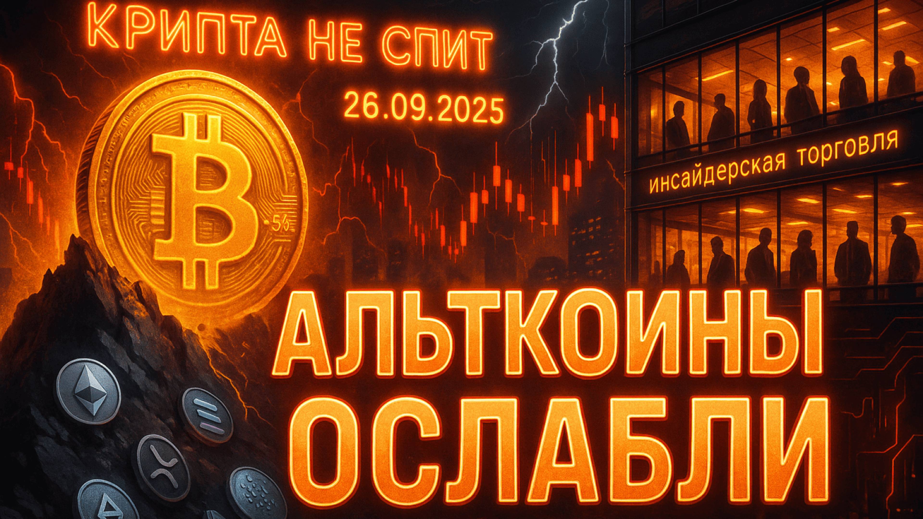 КРИПТА НОВОСТИ 26.09.2025 | БИТКОИН РУШИТ АЛЬТКОИНЫ, OPENAI ТРАТИТ $1 ТРЛН, SEC ДАВИТ КРИПТО-РЕЗЕРВЫ смотреть онлайн