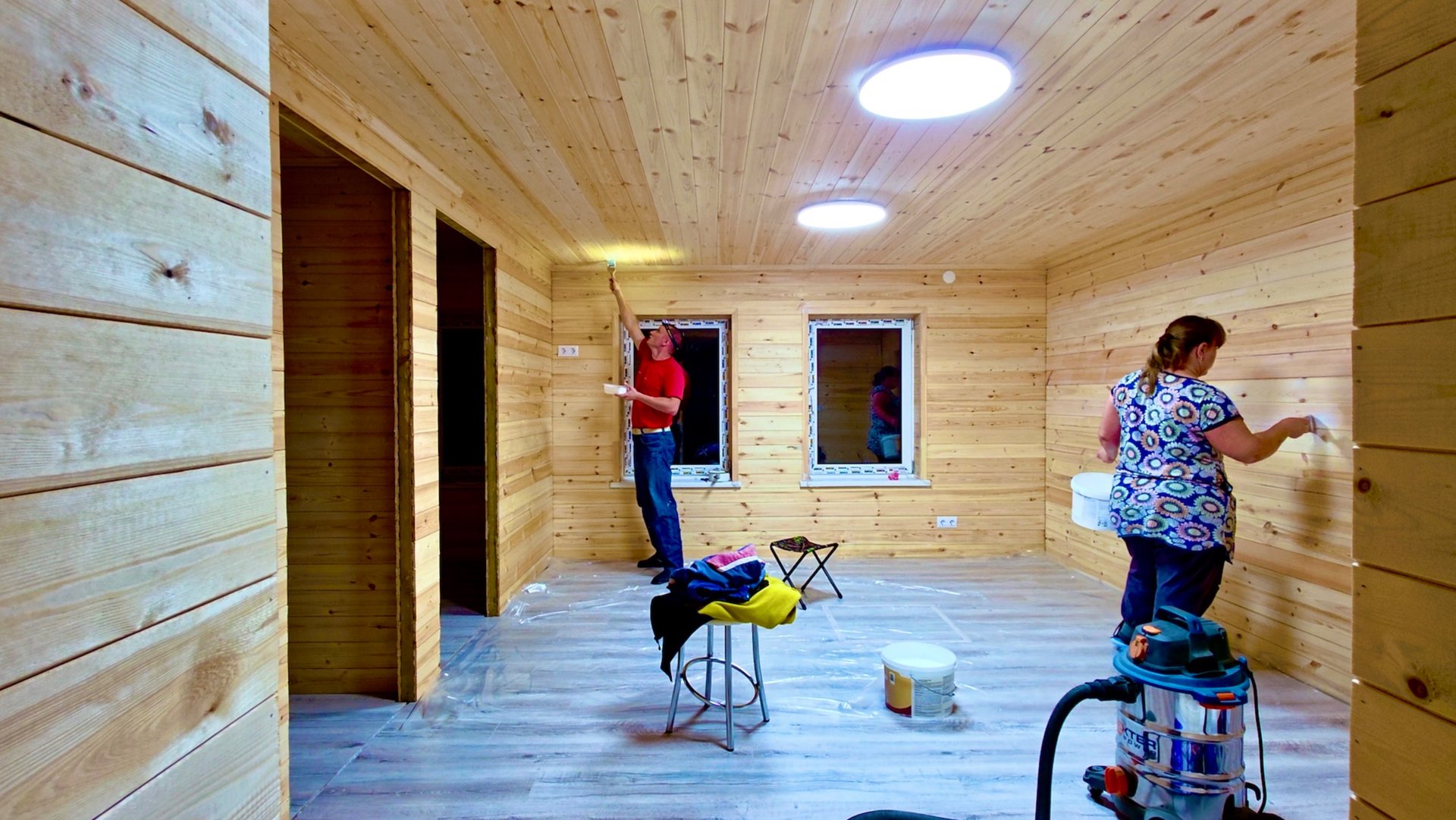 Купили два дома в деревне | Финишная отделка дома внутри | Живём на 4 хозяйства |Клубника|Стройка смотреть онлайн