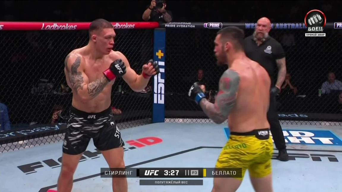 ⁣Навахо Стирлинг против Родолфо Беллато (видео). UFC Fight Night