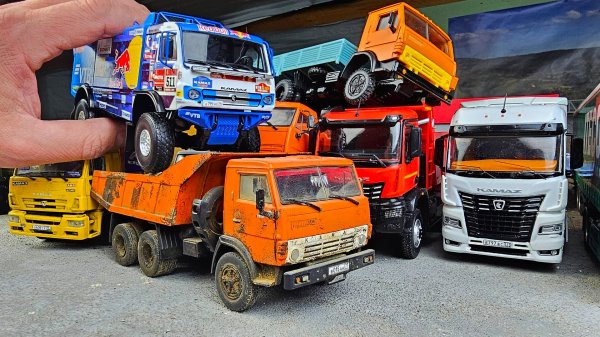 Модели грузовиков Камаз. История создания в масштабных моделях 1/43. Про машинки