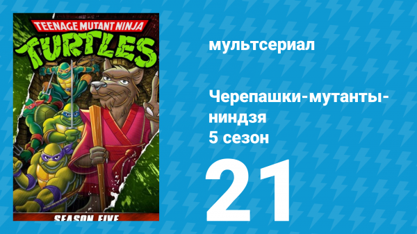 Черепашки-мутанты-ниндзя 5 сезон 21 серия (мультсериал, 1991)