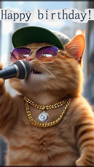 Видео открытка с Днем Рождения! Хип-хоп котики поздравляют. Happy birthday! #happybirthday