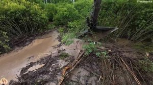 Строительство, копаем дренажный ров . Часть 3