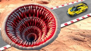 ПРЫЖКИ НА ТАЧКАХ ЧЕРЕЗ ЧЕРВЕЙ ПОЖИРАТЕЛЕЙ В ГТА 5 МОДЫ! ЯМЫ ЭКСПЕРИМЕНТ ОБЗОР МОДА GTA 5 MODS ОНЛАЙН