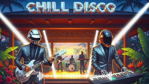 DAFT_PUNK Tropical Island Sunset Funk & Chill Disco Escape