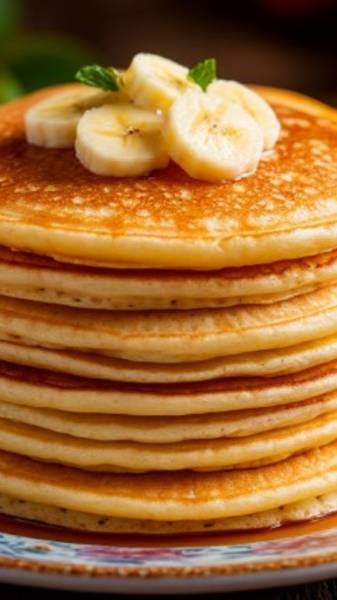 Пышные оладьи на горячем кефире