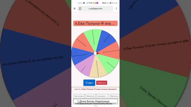 Случайные связи-2. Тур-2. Песни 1