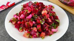 Витаминный салат из свеклы за 5 минут. Бюджетный рецепт