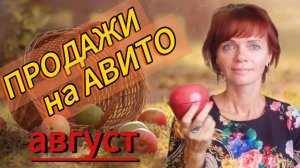 Продажи на Авито. Август 2025