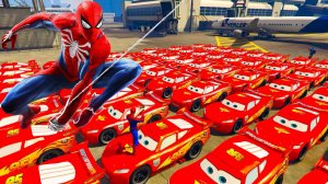 Топ-100 машинок Молнии Маккуина для Человека-паука и супергероев мультфильм для детей про машинки