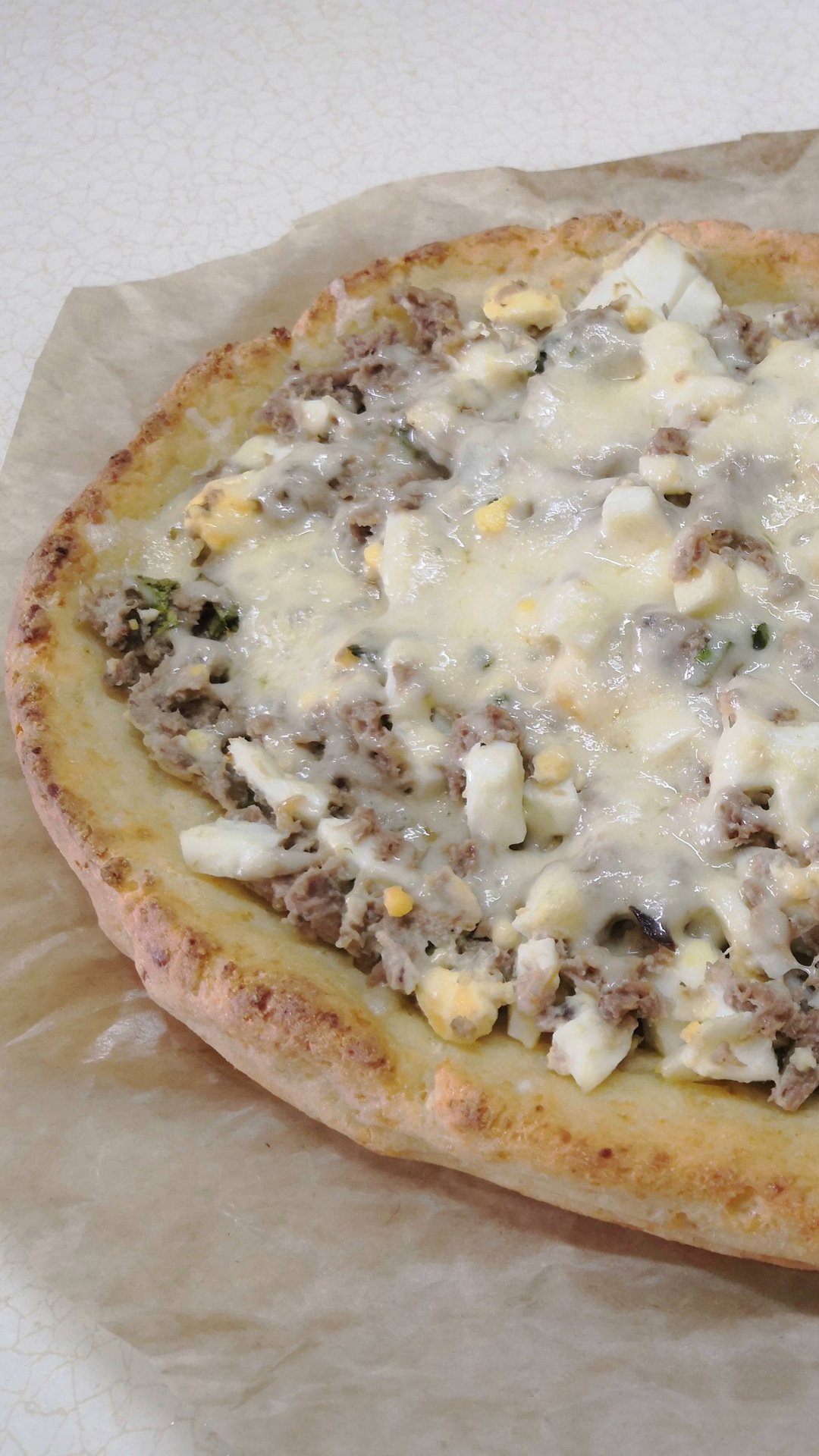 Белковая ватрушка с тунцом