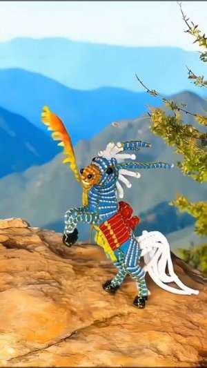 Конëк-Горбунок и перо Жар-птицы из бисера🔥