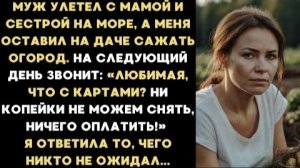 ИСТОРИИ ИЗ ЖИЗНИ/Муж улетел с мамой и сестрой на море, а меня оставил сажать огород/Рассказ жизненны