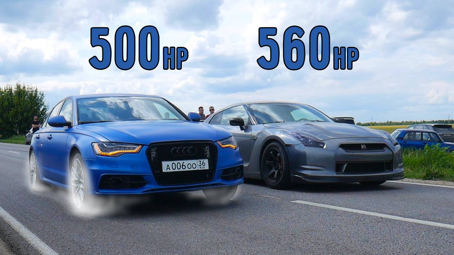 ПОПЫТКА НАКАЗАТЬ NISSAN GTR R35 vs AUDI A6 3.0T MERCEDES CLA 45 vs TIGUAN 2.0T ГОНКИ смотреть онлайн