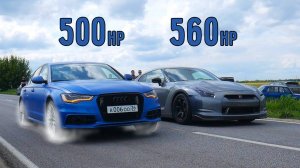 ПОПЫТКА НАКАЗАТЬ NISSAN GTR R35 vs AUDI A6 3.0T MERCEDES CLA 45 vs TIGUAN 2.0T ГОНКИ