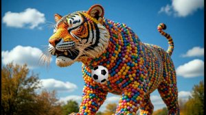 Волшебство шаров: тигр оживает