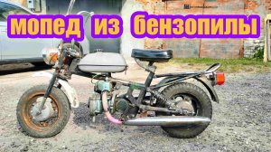 Мопед рига мини с бензопилой дружба.