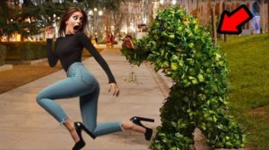 BUSHMAN PRANK 2024_ BEST SCARE PRANKS IN MADRID !!