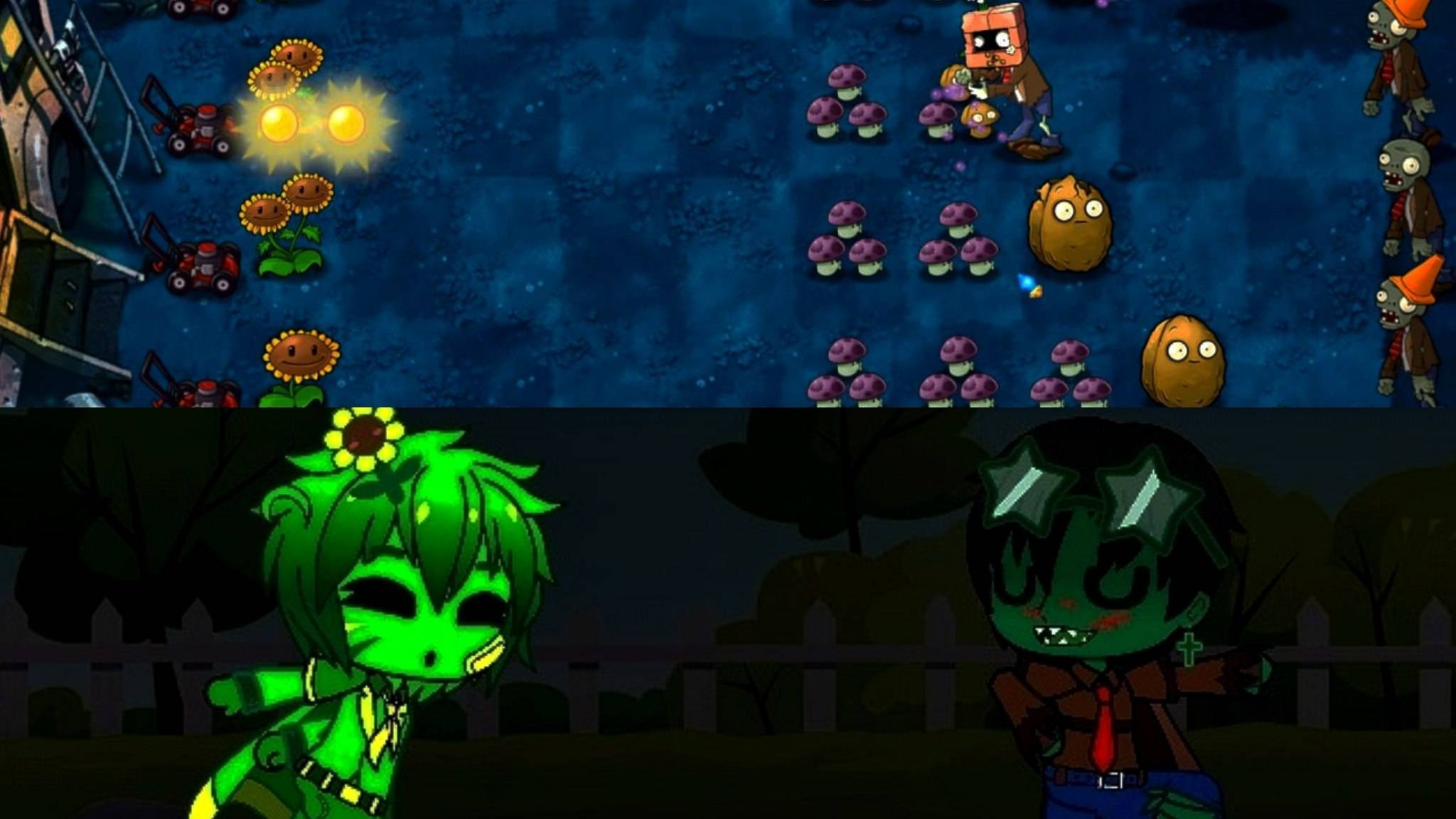 НОЧНАЯ ЛОКАЦИЯ ГАЗОНА Plants VS Zombies Fusion Mod v2.8.2 #1 смотреть онлайн