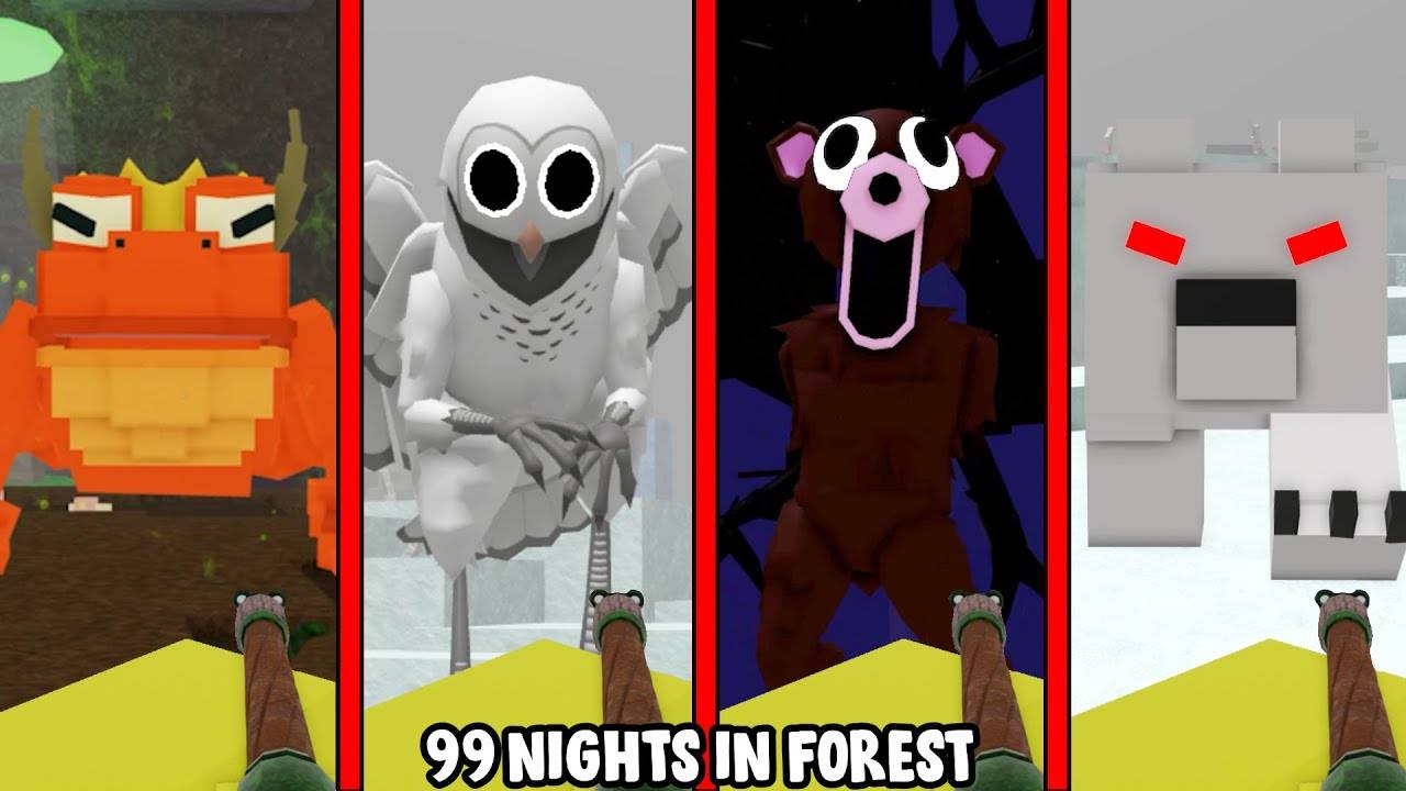 99 ночей в лесу - Духовая трубка против всех врагов | Jumpscare - Roblox