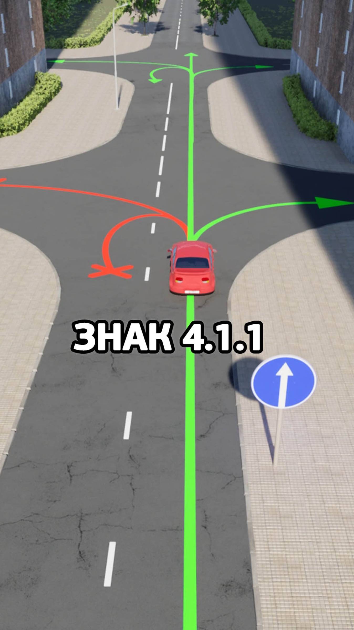 Движение прямо. Разрешается движение только в направлении, указанном на знаке стрелками. смотреть онлайн