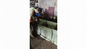 Сборка габионов насыпного типа (ГНТ) для оборонительных сооружений