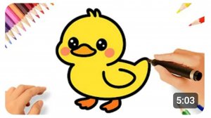 КАК ЛЕГКО НАРИСОВАТЬ ЖЕЛТУЮ УТЧКУ В СТИЛЕ КАВАЙИ 🦆