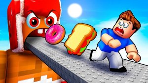 НАКОРМИ ГИГАНТА или ОН ТЕБЯ СЪЕСТ в РОБЛОКС! 😱🍔