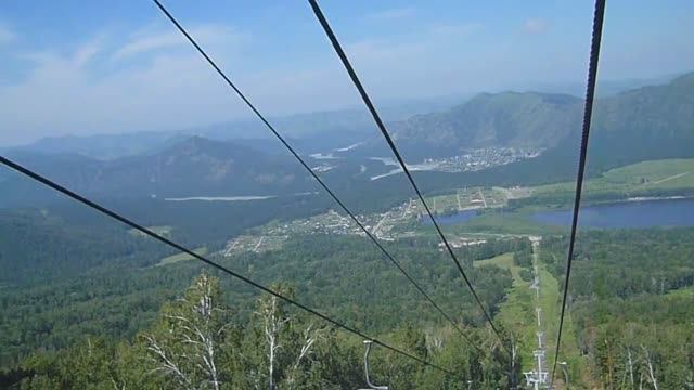 Виды с подъемника возле озера Манжерок (Горный Алтай) до его реконструкции. смотреть онлайн