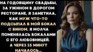 ИСТОРИИ ИЗ ЖИЗНИ/За ужином я заметила, как муж подсыпал что-то в мой бокал/Рассказ жизненный