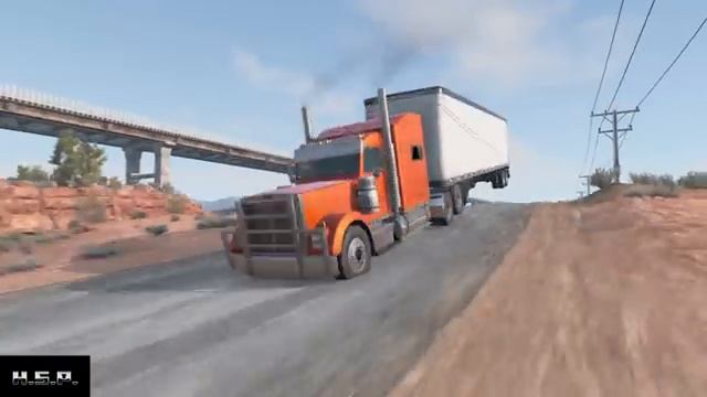 american truck vs european truck. Какая тачка круче? Кто доедет без поломок по дорогам США? Берегись смотреть онлайн