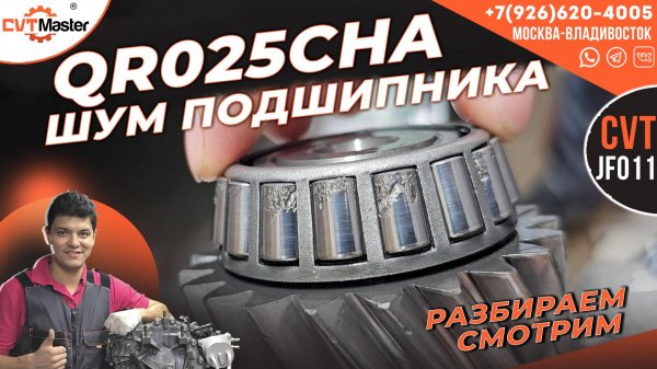 Вариатор QR025CHA с шумом подшипника разбираем и смотрим что случилось