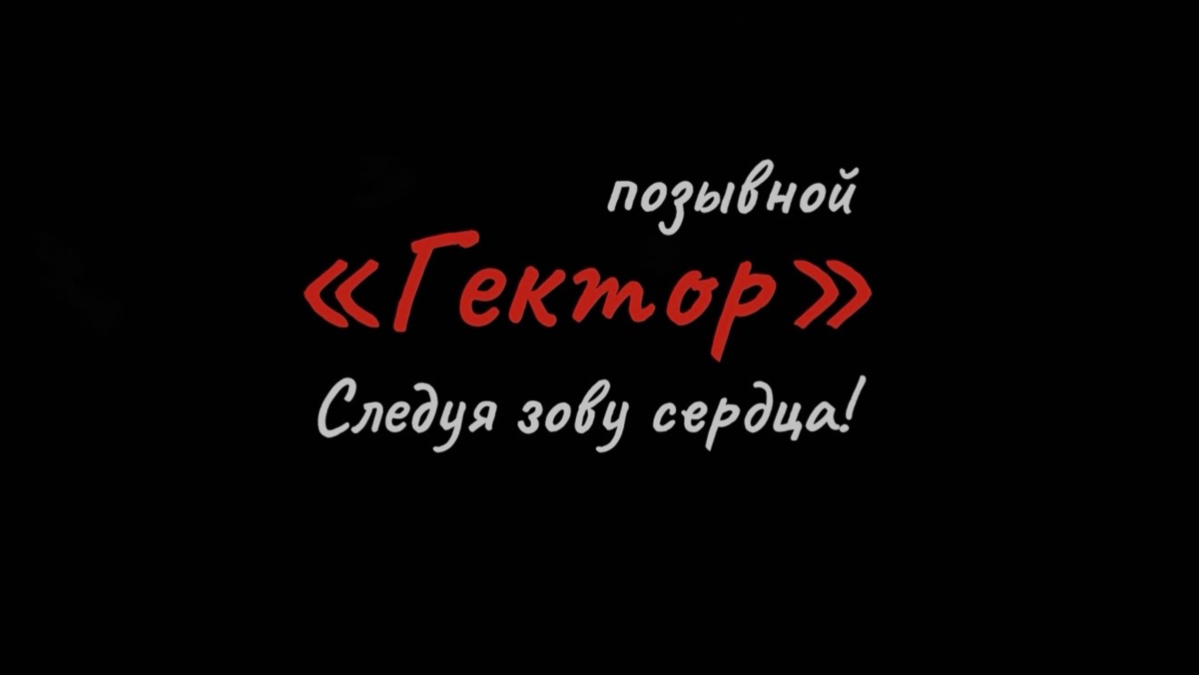 позывной «Гектор»  Следуя зову сердца !