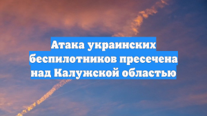 Атака украинских беспилотников пресечена над Калужской областью