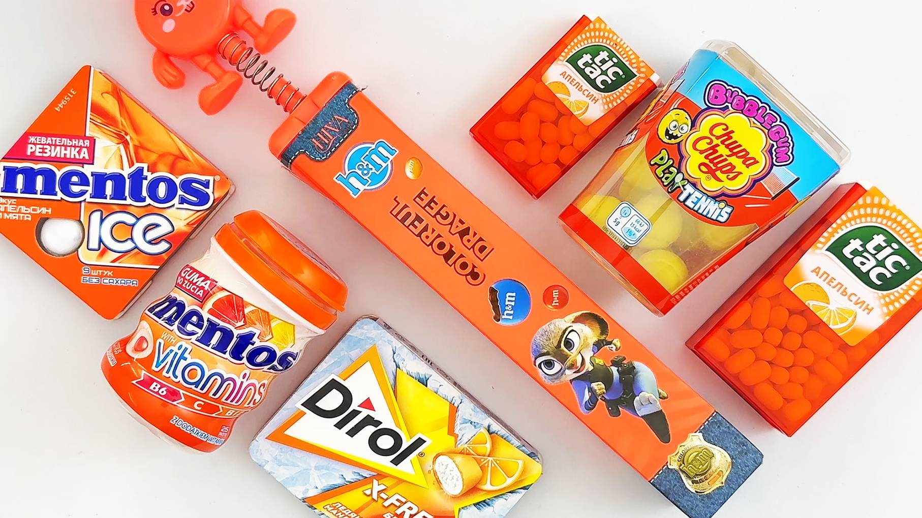 🧡 Оранжевый Toybox Сюрприз | Mentos & Весёлые Сладости | АСМР Распаковка