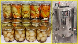 Очень вкусный рецепт! Зелёные помидоры с сладким перцем и маринованный лук в автоклаве Нефор