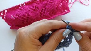 Узор спицами для палантинов,кофточек....